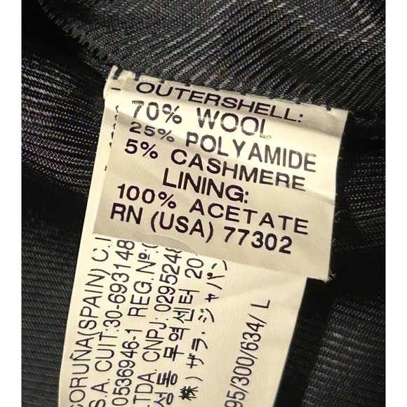 Zara Basic Orange Double-Breasted Wool Blend Coat Size L - Picture 7 of 7